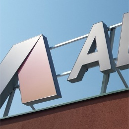 Světelné logo softwarové firmy ABRA